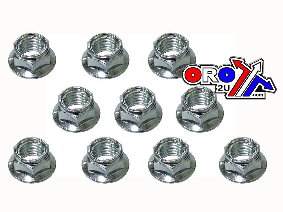 M8 x 1.25mm FLANGE LOCK NUT, PACK OF 10 [OEM TYPE SPROCKET / EXHAUST] thumbnail 3