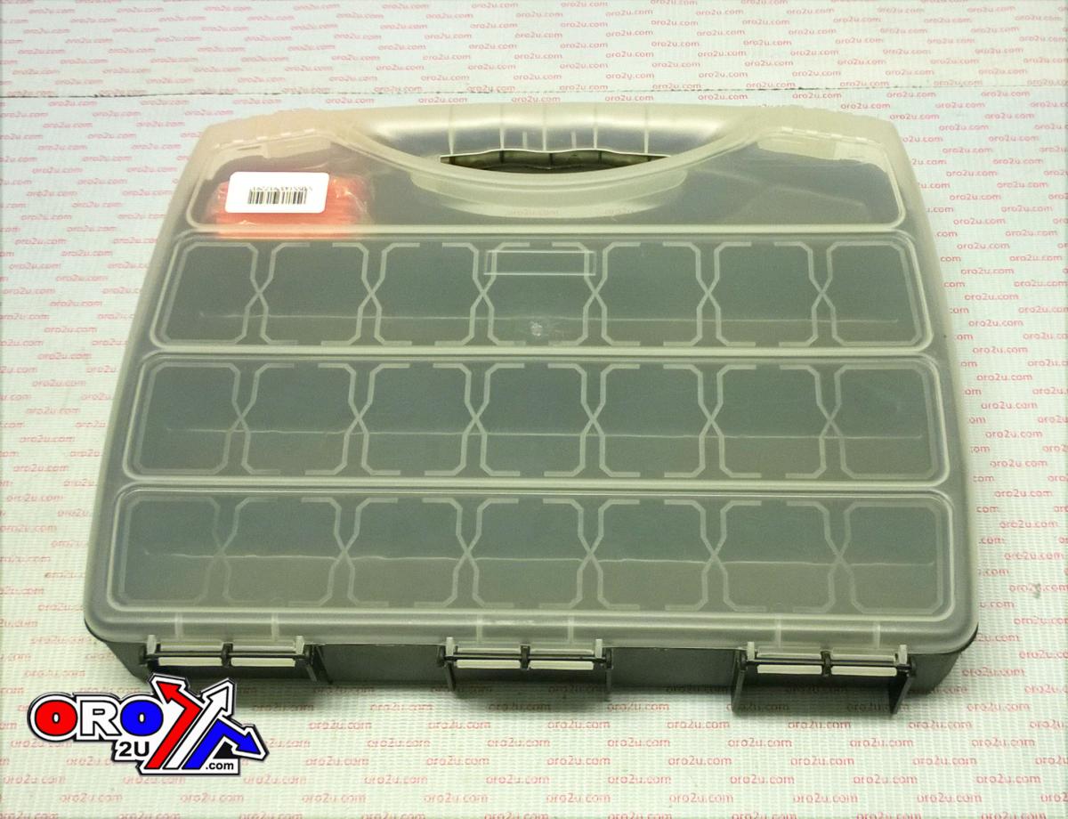 ORGANISER 320mm 22 SECTION WITH INTERCHANGEABLE DIVIDERS AND CLEAR LID - TOOLZONE KDPTB090 thumbnail 2