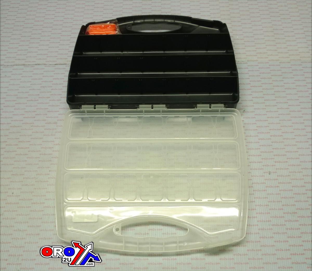 ORGANISER 320mm 22 SECTION WITH INTERCHANGEABLE DIVIDERS AND CLEAR LID - TOOLZONE KDPTB090 thumbnail 3
