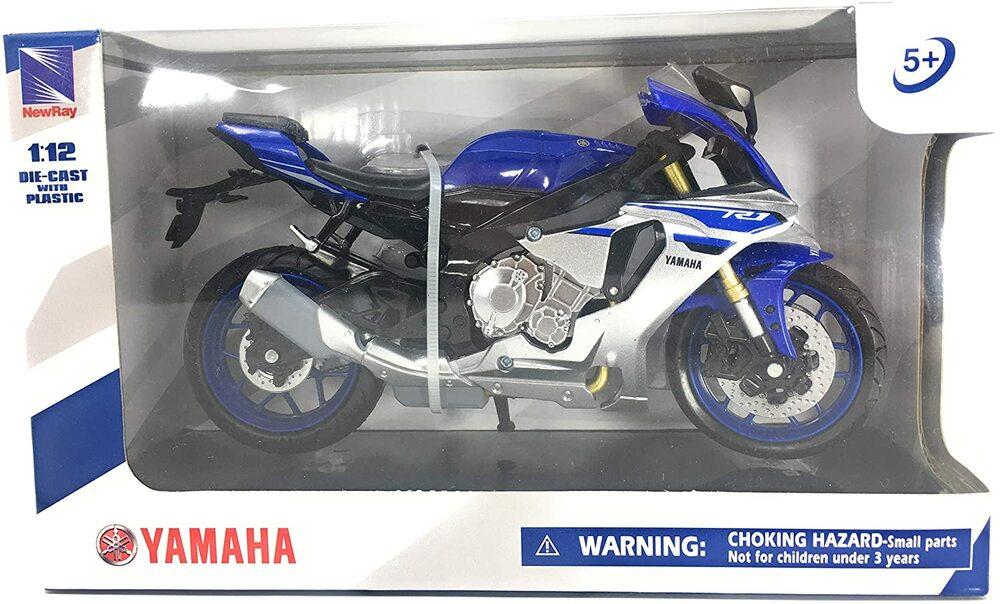 MODEL DIE CAST YAMAHA YZF-R1 2016, BLUE AND SILVER, SCALE 1:12, NEWRAY 57803A thumbnail 2