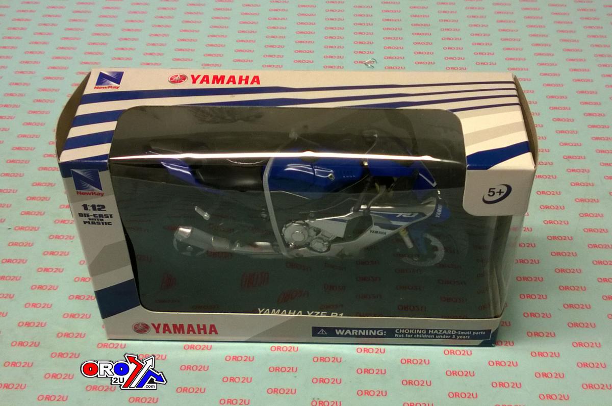 MODEL DIE CAST YAMAHA YZF-R1 2016, BLUE AND SILVER, SCALE 1:12, NEWRAY 57803A thumbnail 4