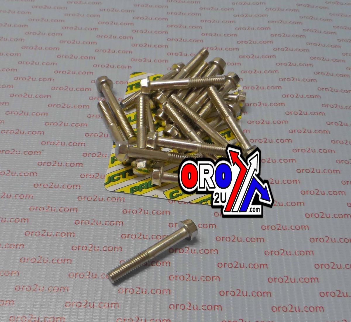 M6 x 40mm FLANGE BOLT, PACK OF 20, 8mm HEX thumbnail 2