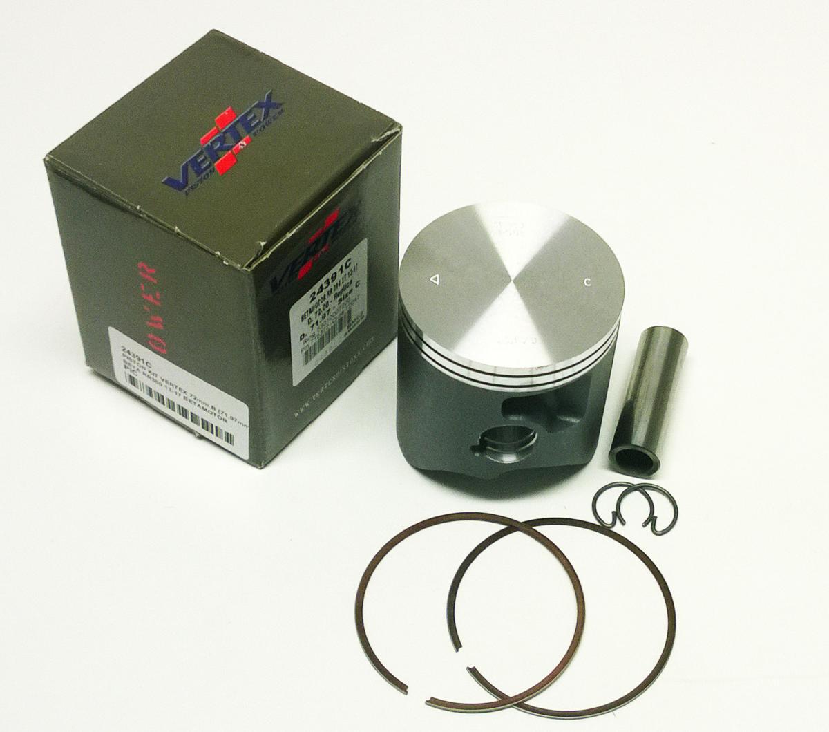 PISTON KIT VERTEX 72.0 B BETA RR 300 2T 13-17, VERTEX 24391C XTRAINER thumbnail 2