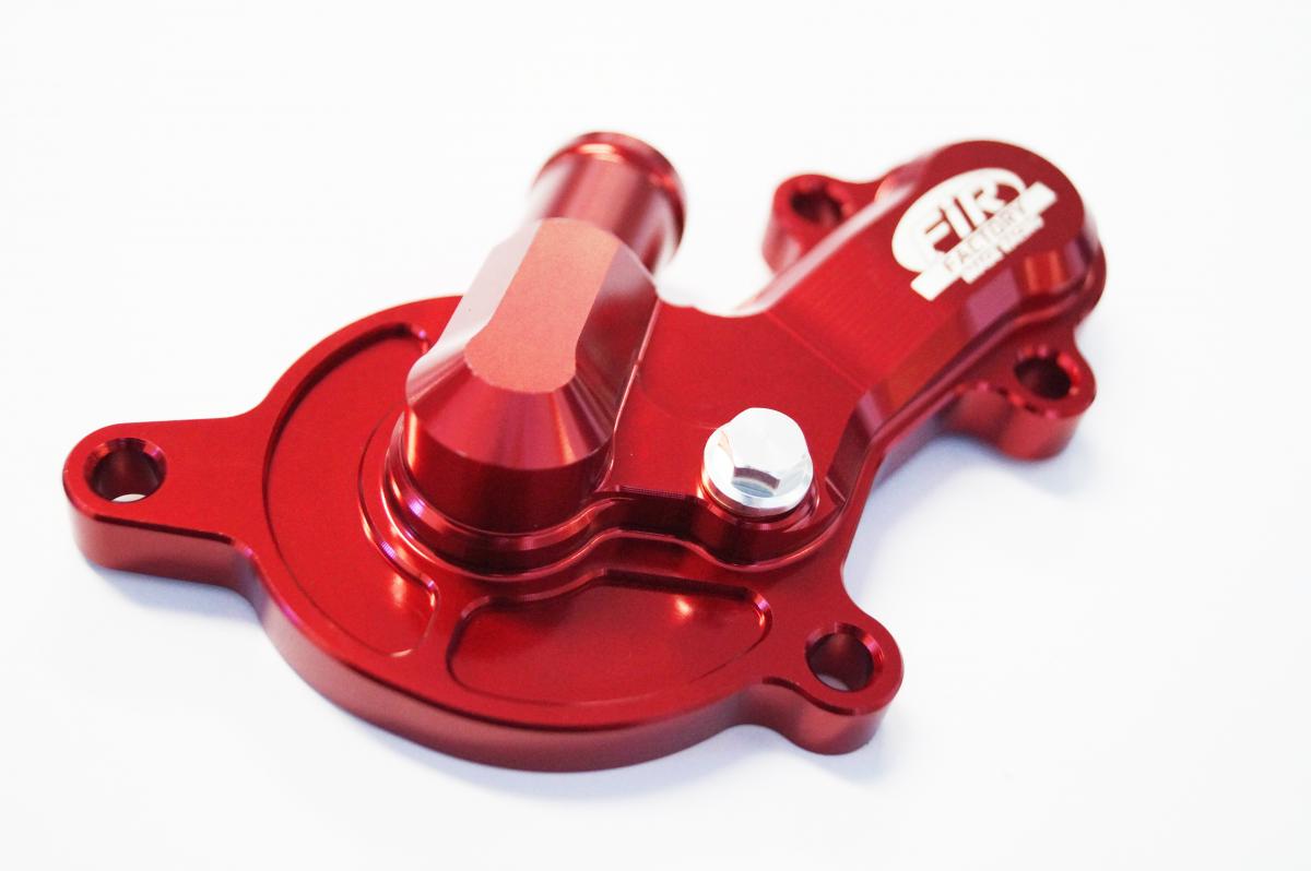 WATER PUMP COVER 13-19 BETA, FIR ASWPC-11, BILLET ALLOY RED, STANDARD WATER PUMP COVER thumbnail 2