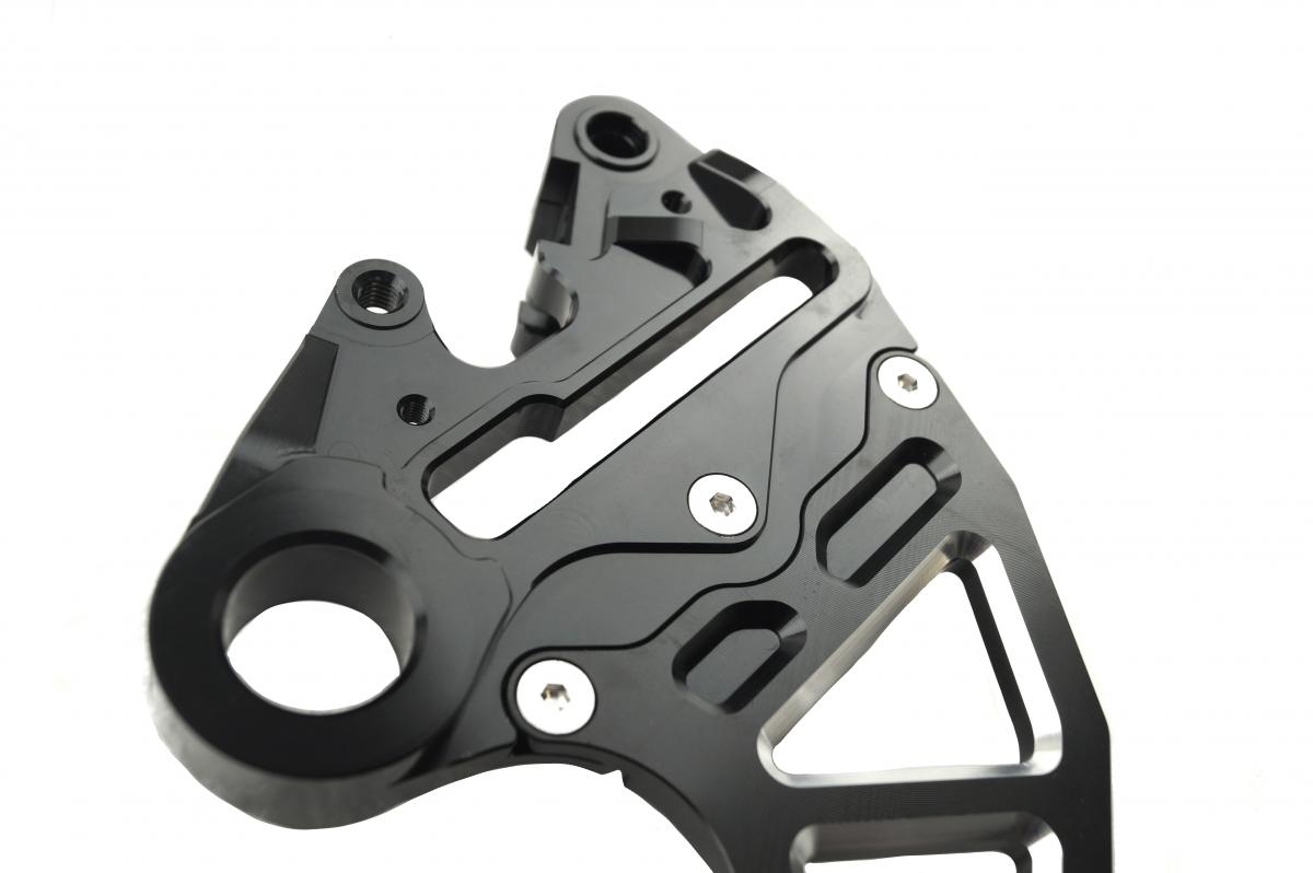 KTM HUSQ REAR DISC GUARD, FIR ASRDG-04, BLACK, W/CALIPER MOUNT, 78913975144 thumbnail 2