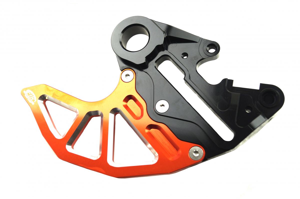 KTM HUSQ REAR DISC GUARD, FIR ASRDG-04, ORANGE, W/CALIPER MOUNT, 78913975144 thumbnail 3