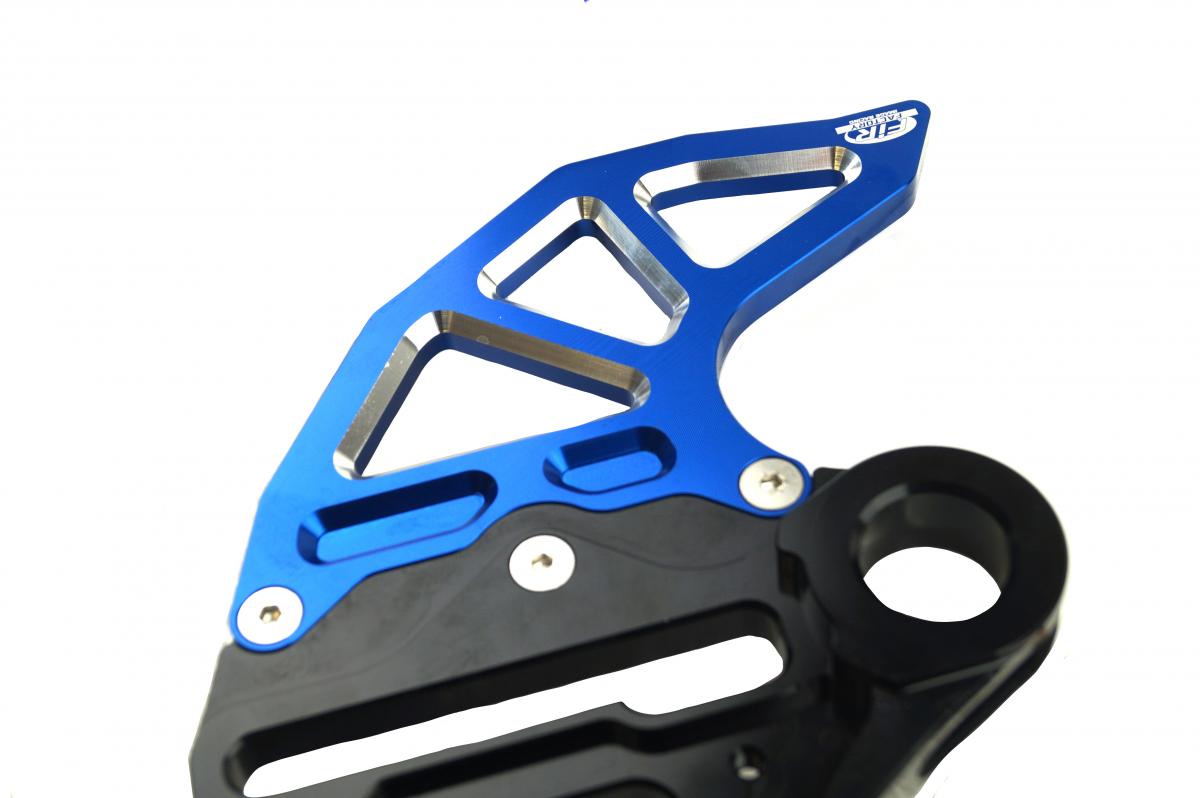 KTM HUSQ REAR DISC GUARD, FIR ASRDG-04, BLUE, W/CALIPER MOUNT, 78913975144 thumbnail 2