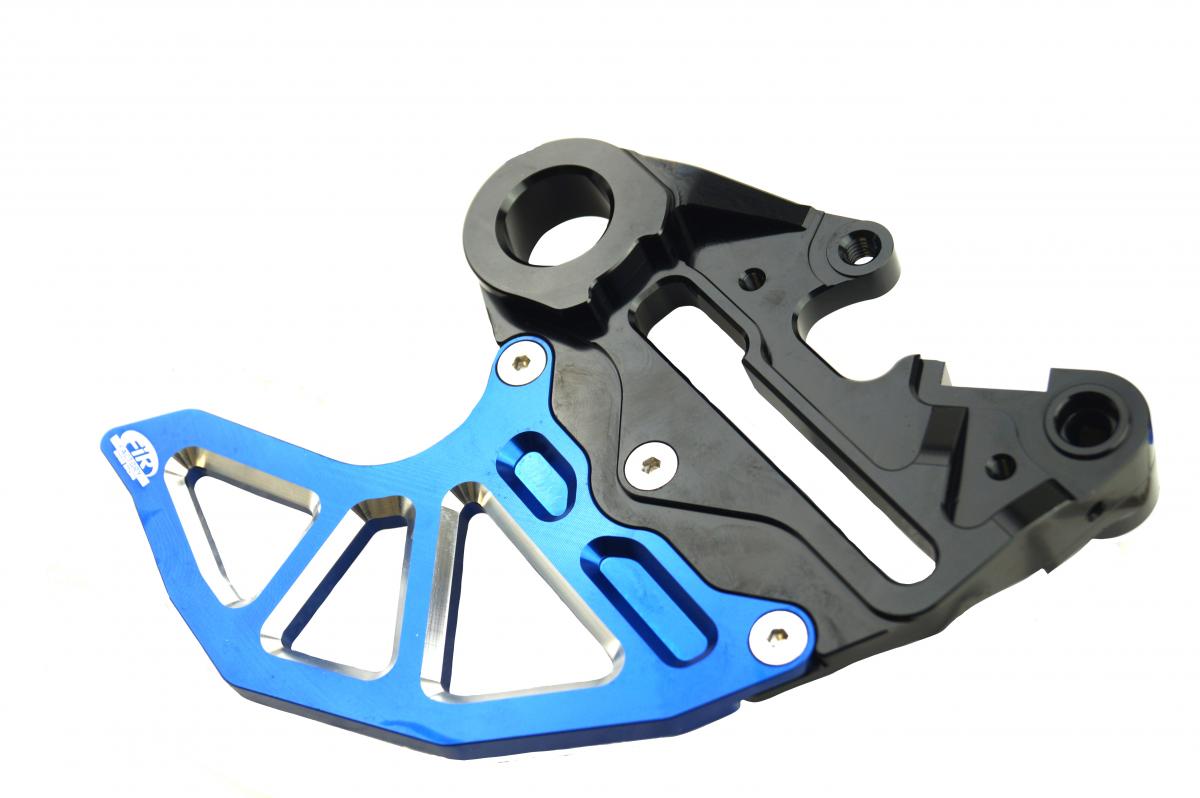 KTM HUSQ REAR DISC GUARD, FIR ASRDG-04, BLUE, W/CALIPER MOUNT, 78913975144 thumbnail 3