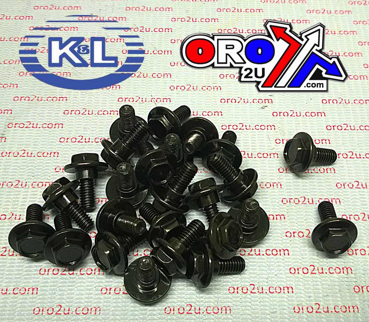 BLACK 10mm HEAD FLANGE 6x15 PAC/25, WITH SHOULDER HONDA, TOOLS ROAD 33-7872 thumbnail 2