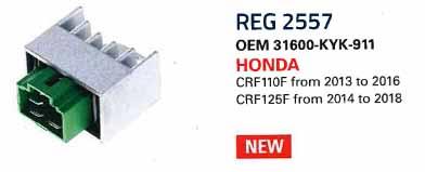 REGULATOR REG 2557 02557-04, HONDA CRF110F CRF125F 310600-KYK-911 thumbnail 4