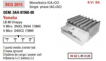 REGULATOR VOLTAGE 12v / 8A, DZE 02015-04 3AH-81960-00-00 thumbnail 9