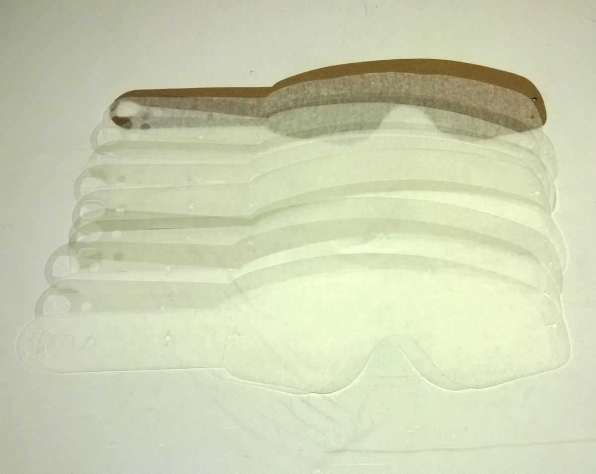 RNR CROWBAR TEAR OFFS PACK, TEAR OFFS PK/10, TP23, OAKLEY CROWBAR PATTERN image 1