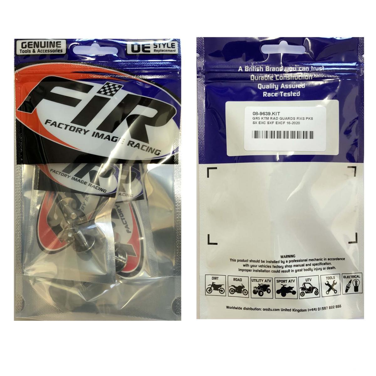 GR5 KTM RAD GUARDS FIXS PK8 TITANIUM, SX EXC SXF EXCF 16-2020 thumbnail 3