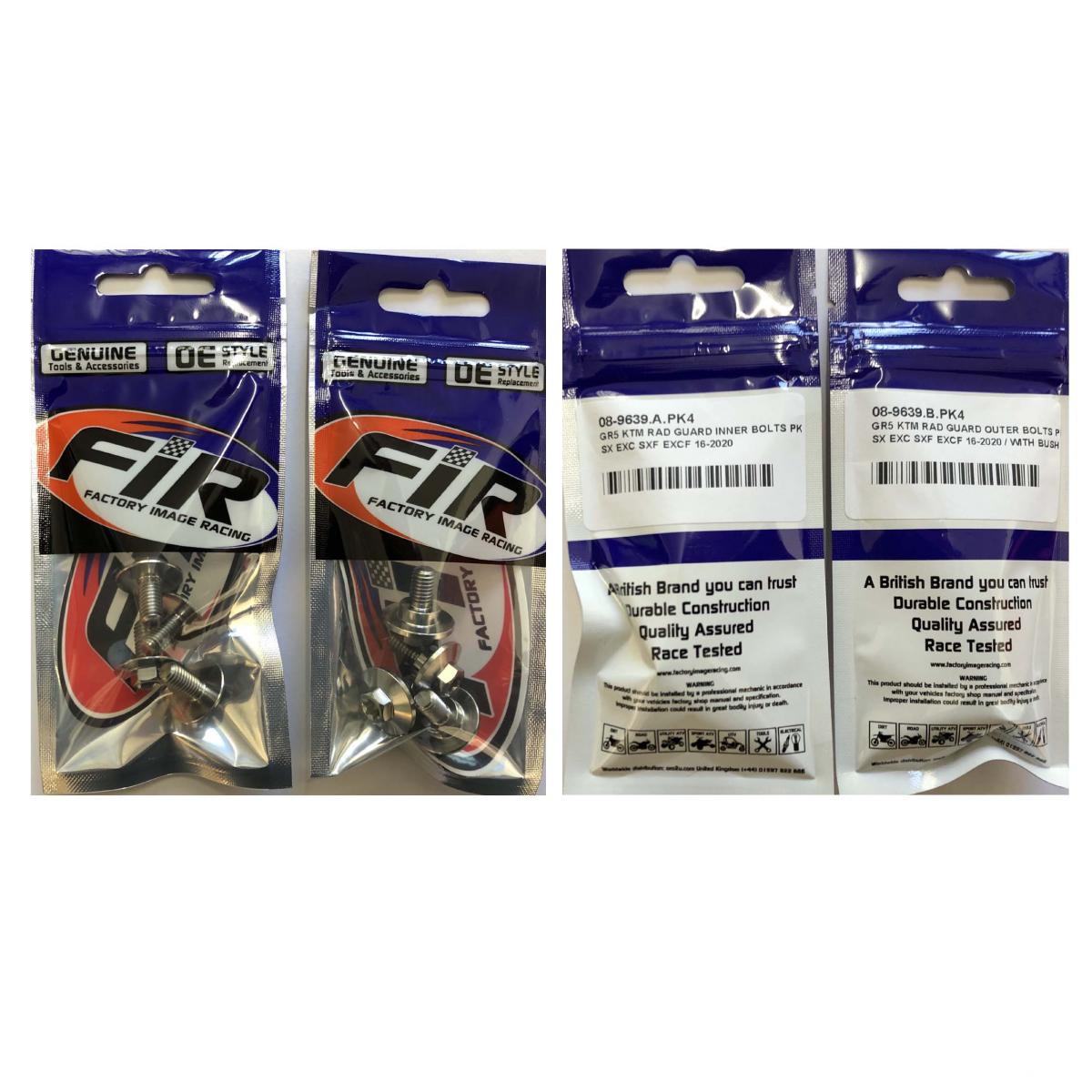 GR5 KTM RAD GUARDS FIXS PK8 TITANIUM, SX EXC SXF EXCF 16-2020 thumbnail 4