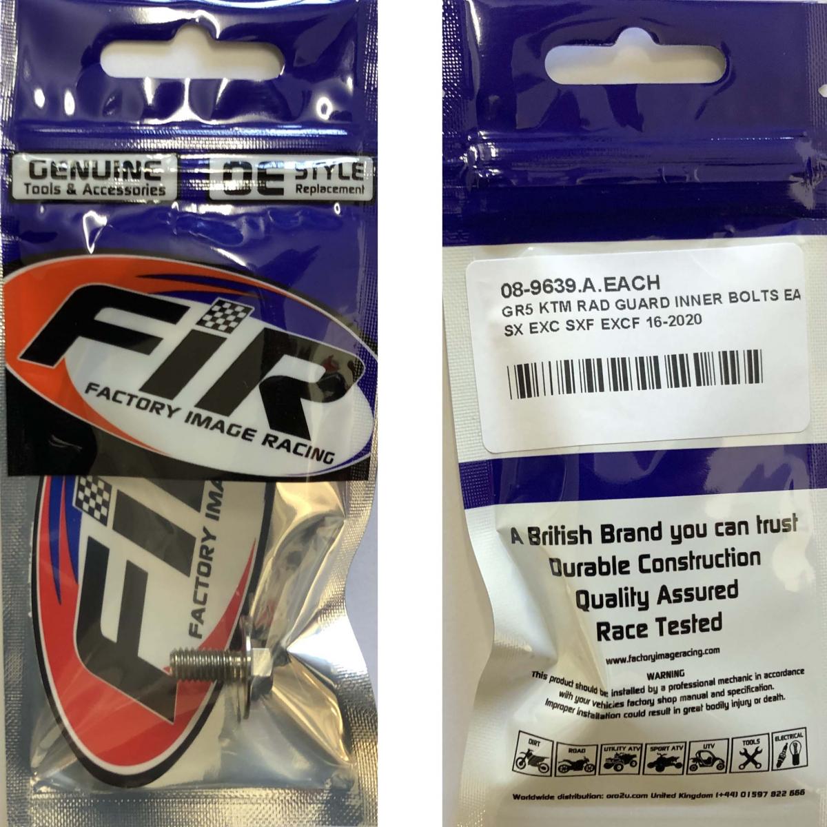 GR5 KTM RAD GUARD INNER BOLTS EA TITANIUM, SX EXC SXF EXCF 16-2020, / 0024060123 thumbnail 2