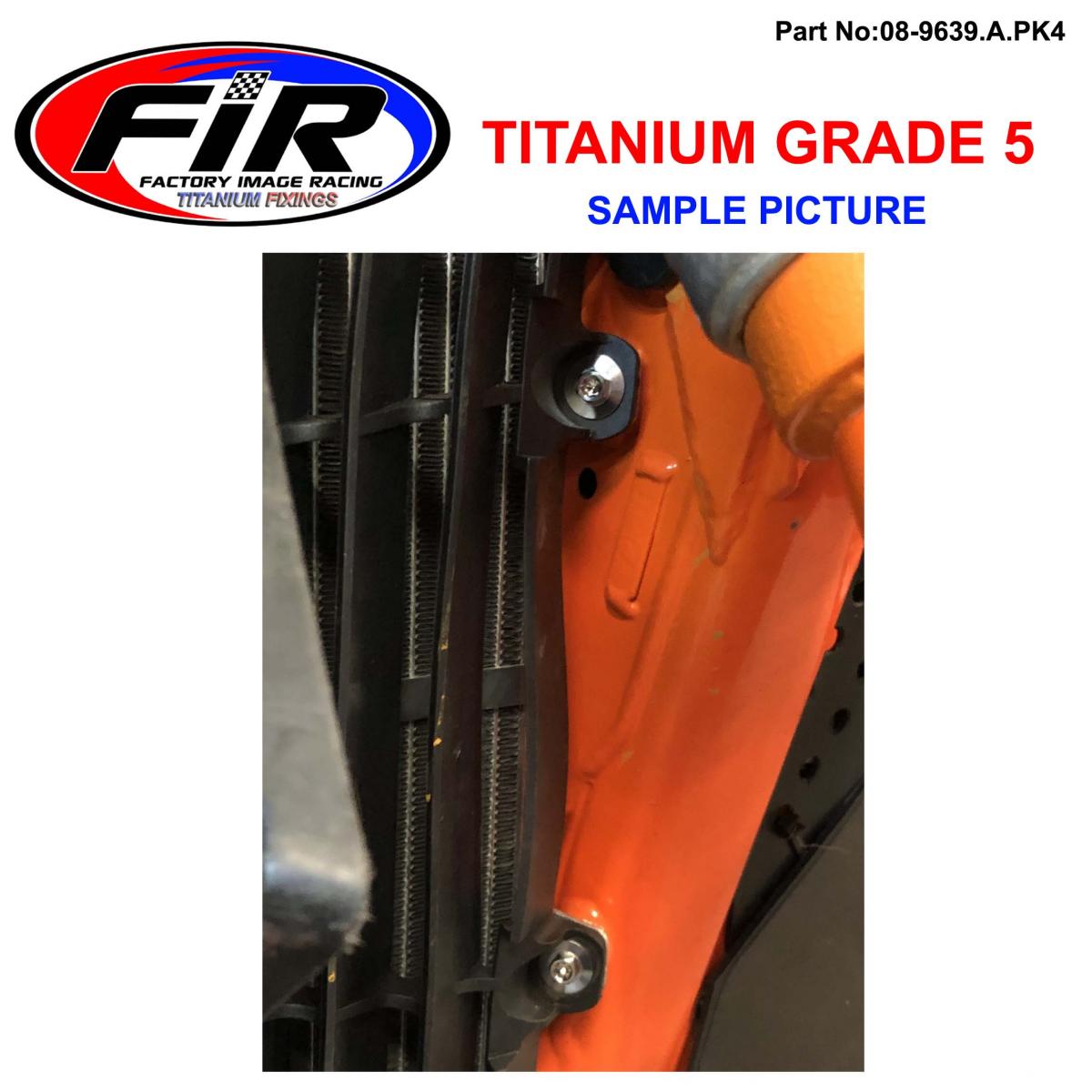 GR5 KTM RAD GUARD INNER BOLTS PK4 TITANIUM, SX EXC SXF EXCF 16-2020, / 0024060123 thumbnail 3