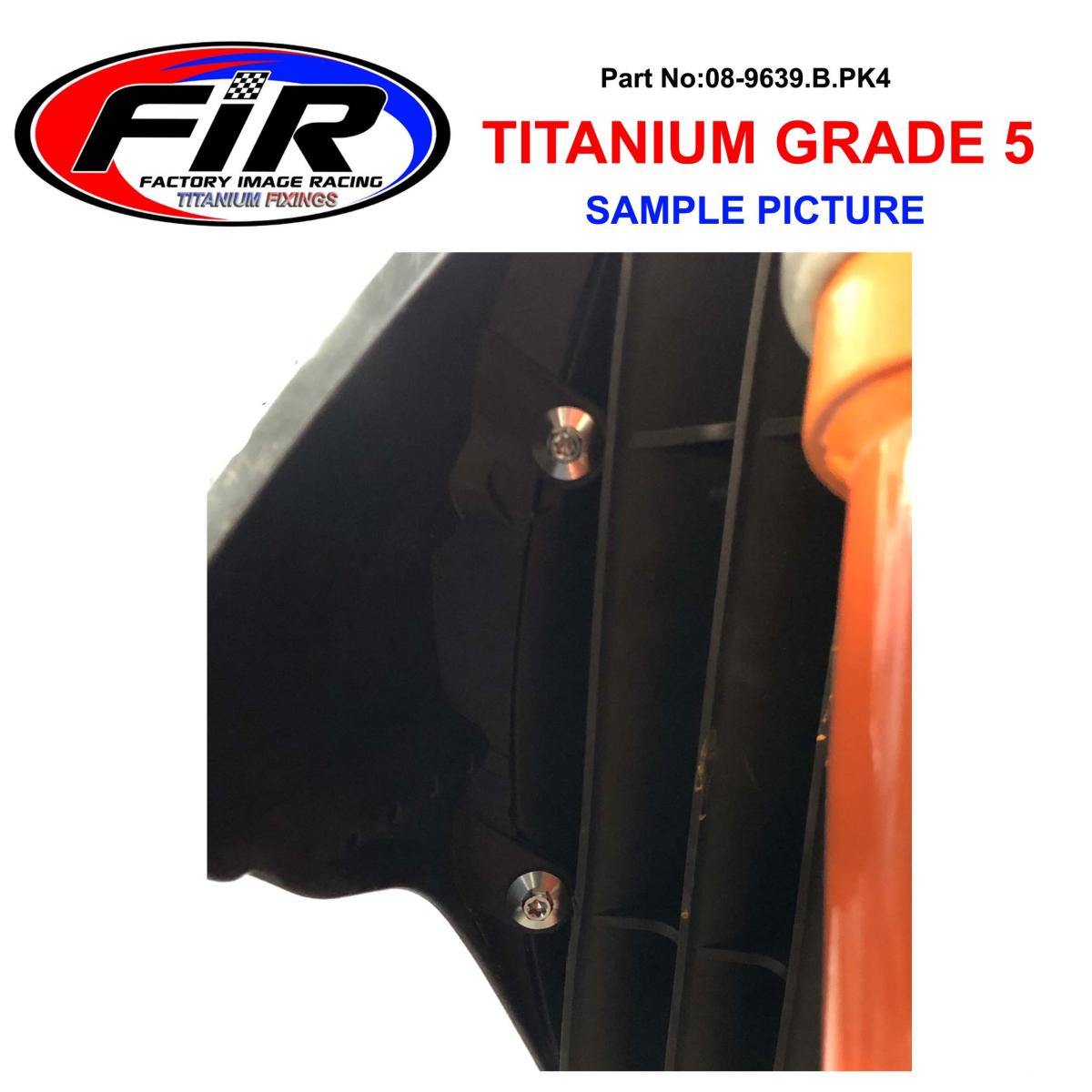 GR5 KTM RAD GUARD OUTER BOLTS PK4 TITANIUM, SX EXC SXF EXCF 16-2020 / WITH BUSH, / 0025060166!! thumbnail 3
