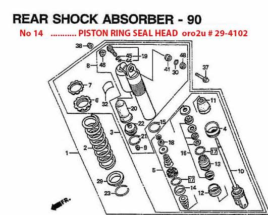 RCU PISTON RING SHOWA 44x8.00x1.20T, HKA42-250-L thumbnail 2