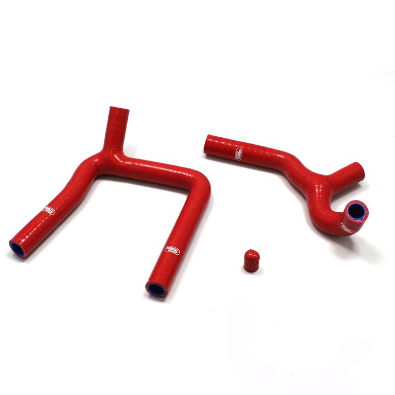 COOLANT HOSE 3 PIECE KIT RED 15-25 BETA 250 300 XTRAINER THERMOSTAT BYPASS SAMCO BET-11-RD image 1