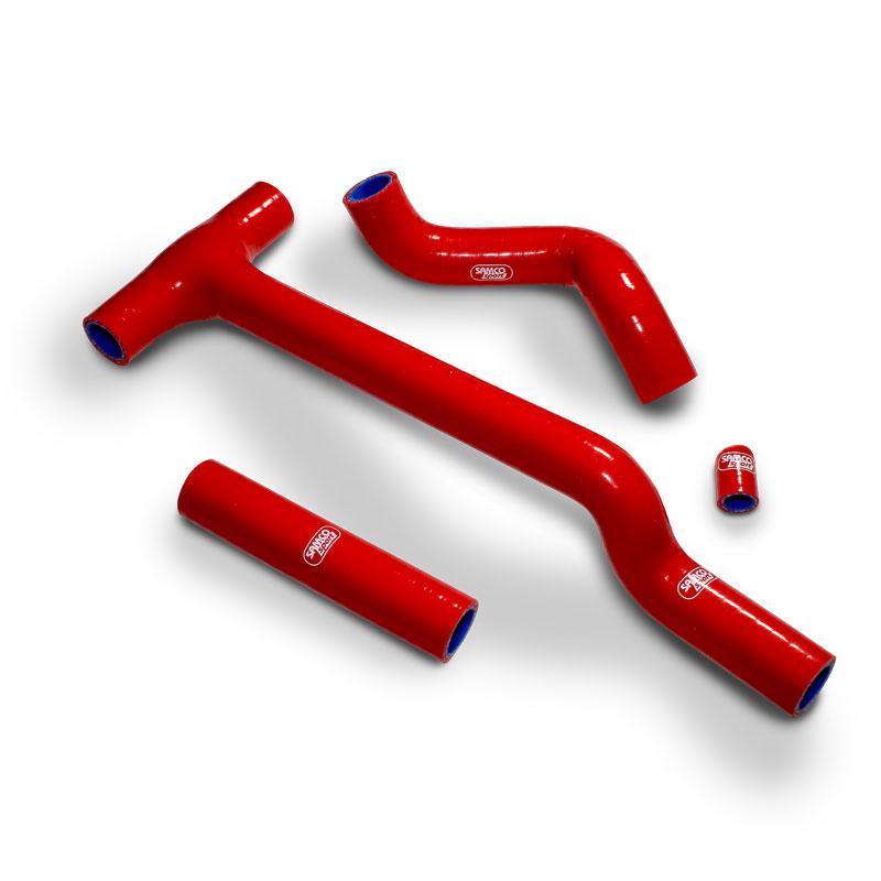 COOLANT HOSE 4 PIECE KIT RED 20-25 BETA 125 RR 2T THERMOSTAT BYPASS SAMCO SPORT BET-16-RD image 1