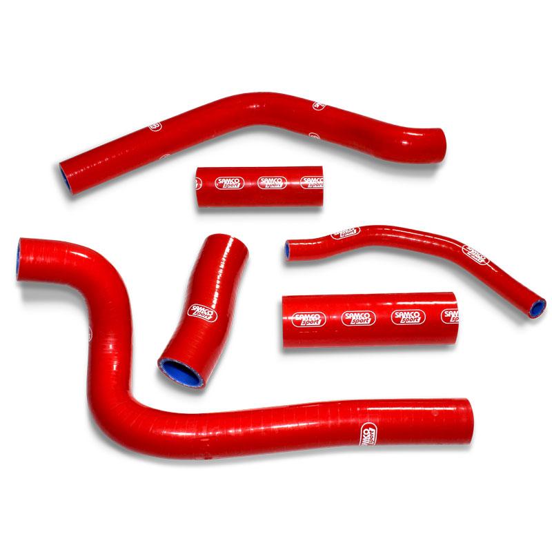 COOLANT HOSE 6 PIECE KIT RED 89-01 HONDA 500 CR 500 R SAMCO SPORT HON-18-RD image 1