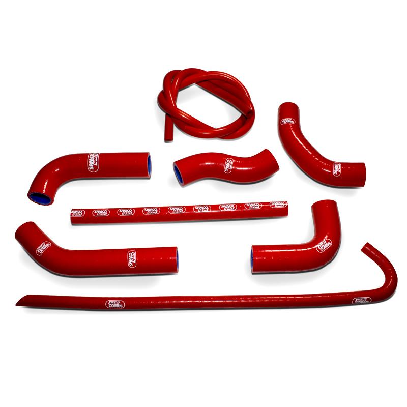 COOLANT HOSE 8 PIECE KIT RED 00-10 HONDA 650 XR R SAMCO SPORT HON-30-RD image 1