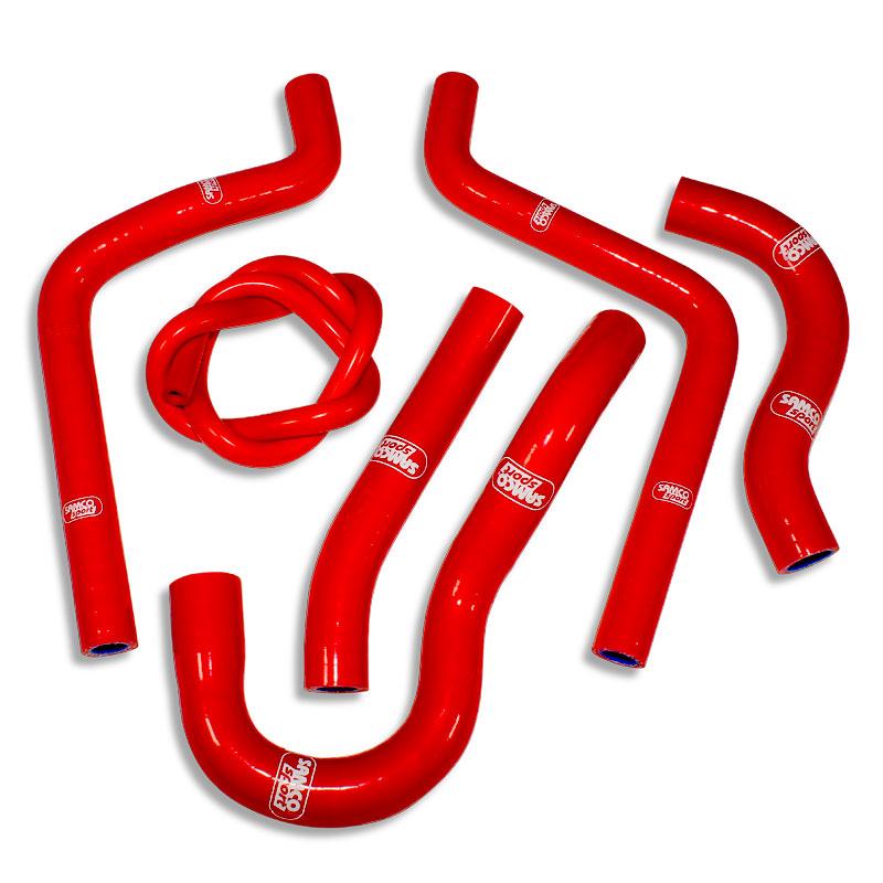 COOLANT HOSE 6 PIECE KIT RED 03-04 HONDA 125 CR R SAMCO SPORT HON-32-RD image 1