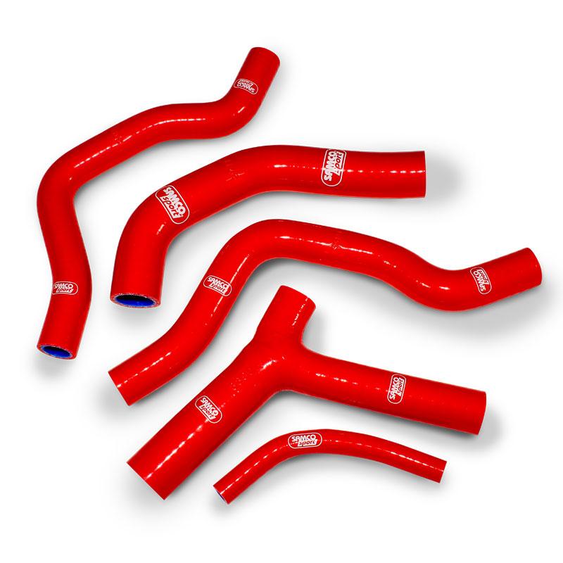 COOLANT HOSE 5 PIECE KIT RED 85-88 HONDA 500 CR SAMCO SPORT HON-40-RD image 1