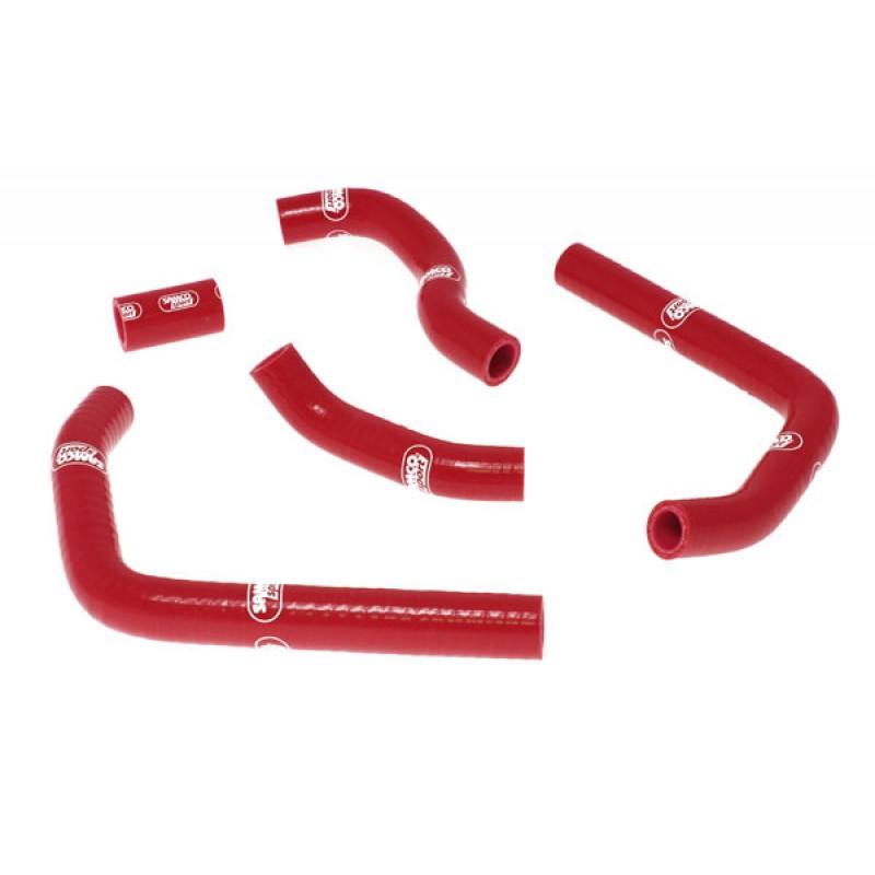 COOLANT HOSE 5 PIECE KIT RED 05-12 HONDA 125 CR R SAMCO SPORT HON-47-RD image 1