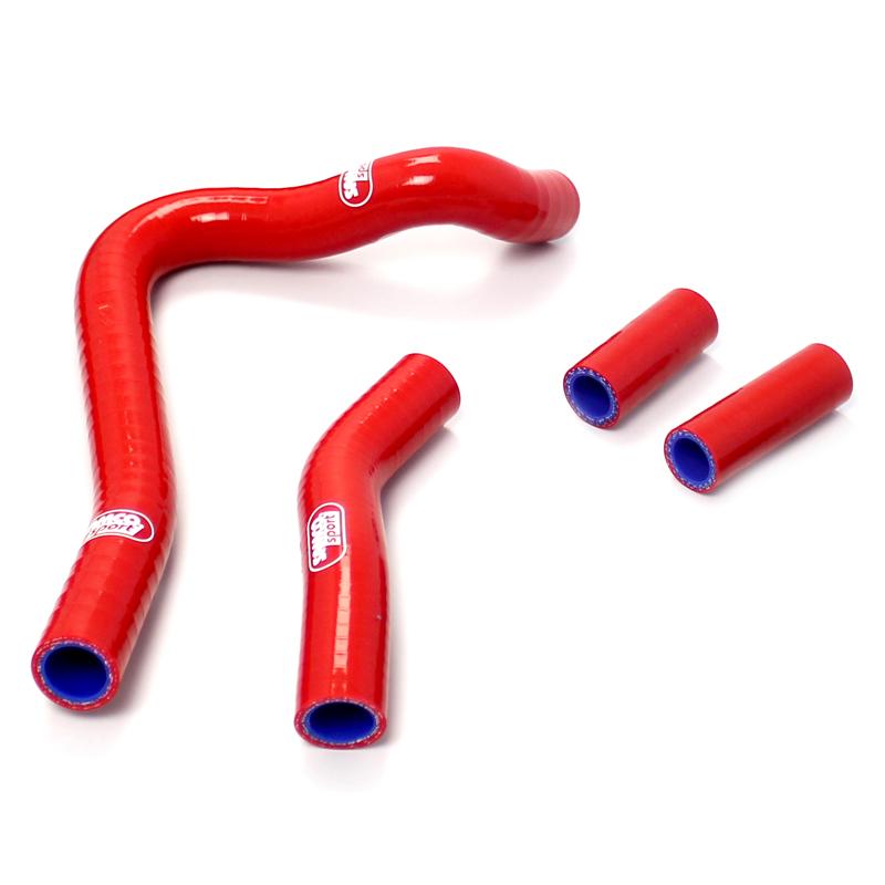 COOLANT HOSE 4 PIECE KIT RED 92-96 HONDA 250 CR R SAMCO SPORT HON-57-RD image 1