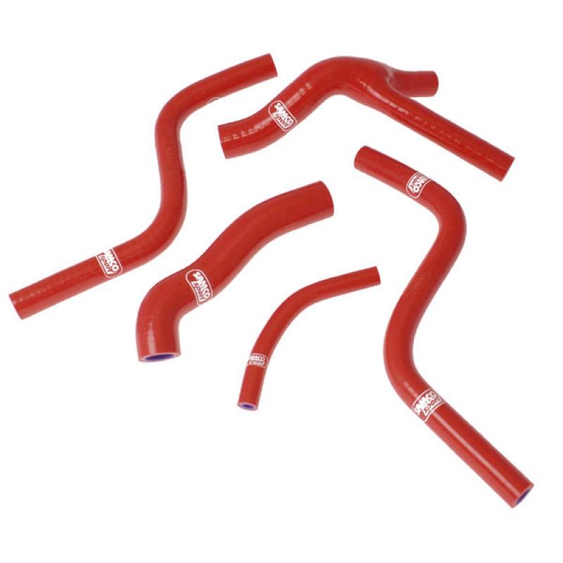 COOLANT HOSE 5 PIECE KIT RED 85-87 HONDA 250 CR R SAMCO SPORT HON-58-RD image 1