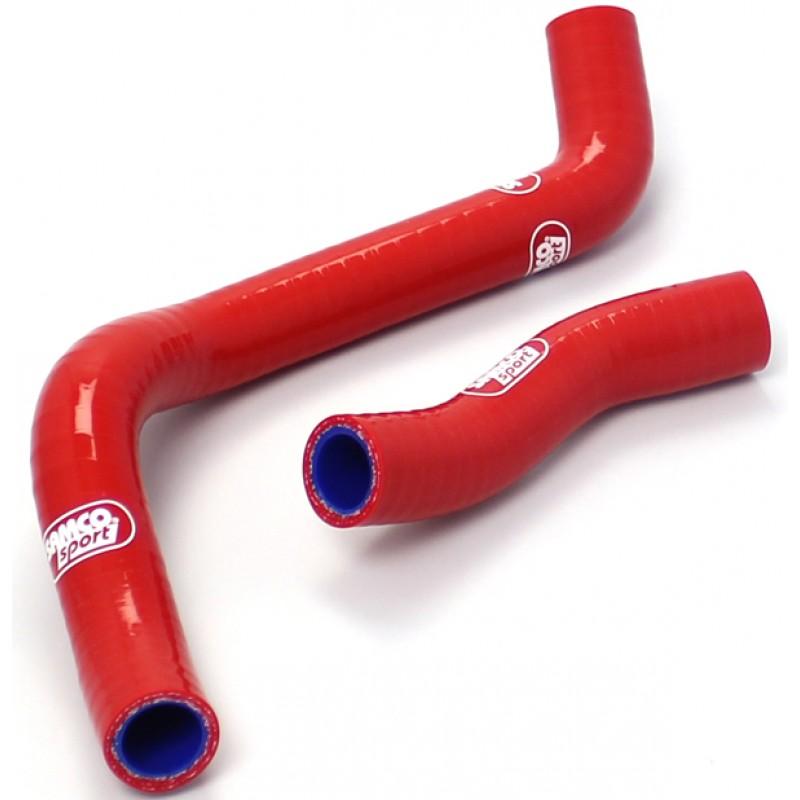 COOLANT HOSE 2 PIECE KIT RED 97-99 HONDA 250 CR R SAMCO SPORT HON-69-RD image 1