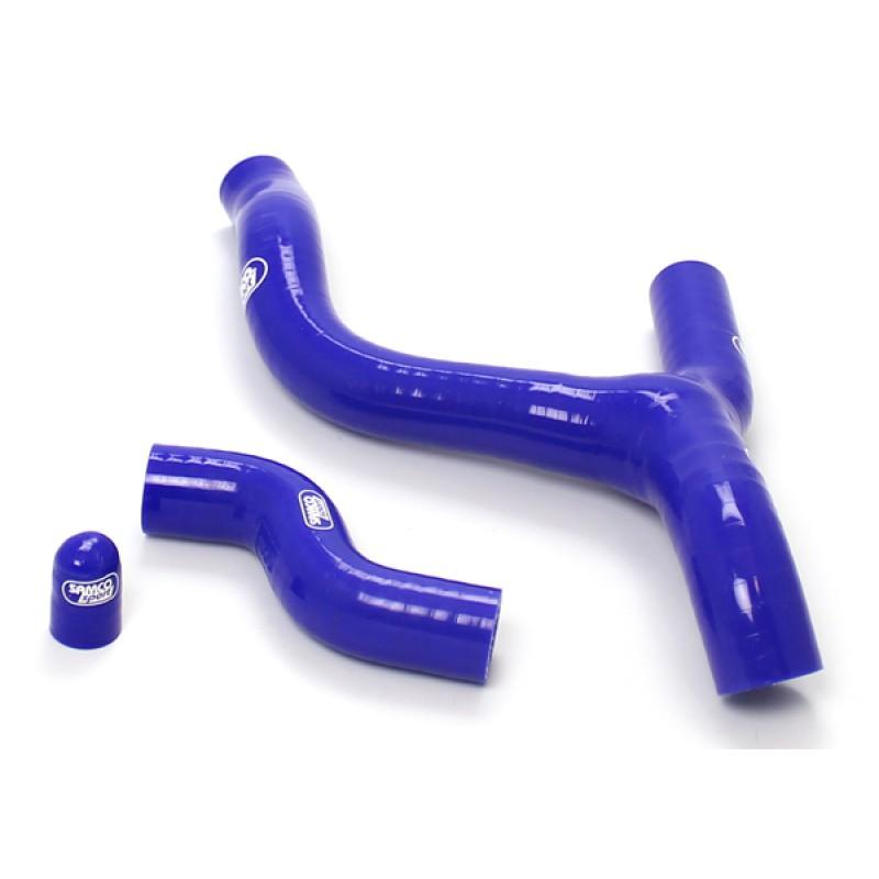 COOLANT HOSE 3 PIECE KIT BLUE 12-16 KTM HUSA 250 350 EXC-F THERMO BYPASS SAMCO KTM-43-BU image 1