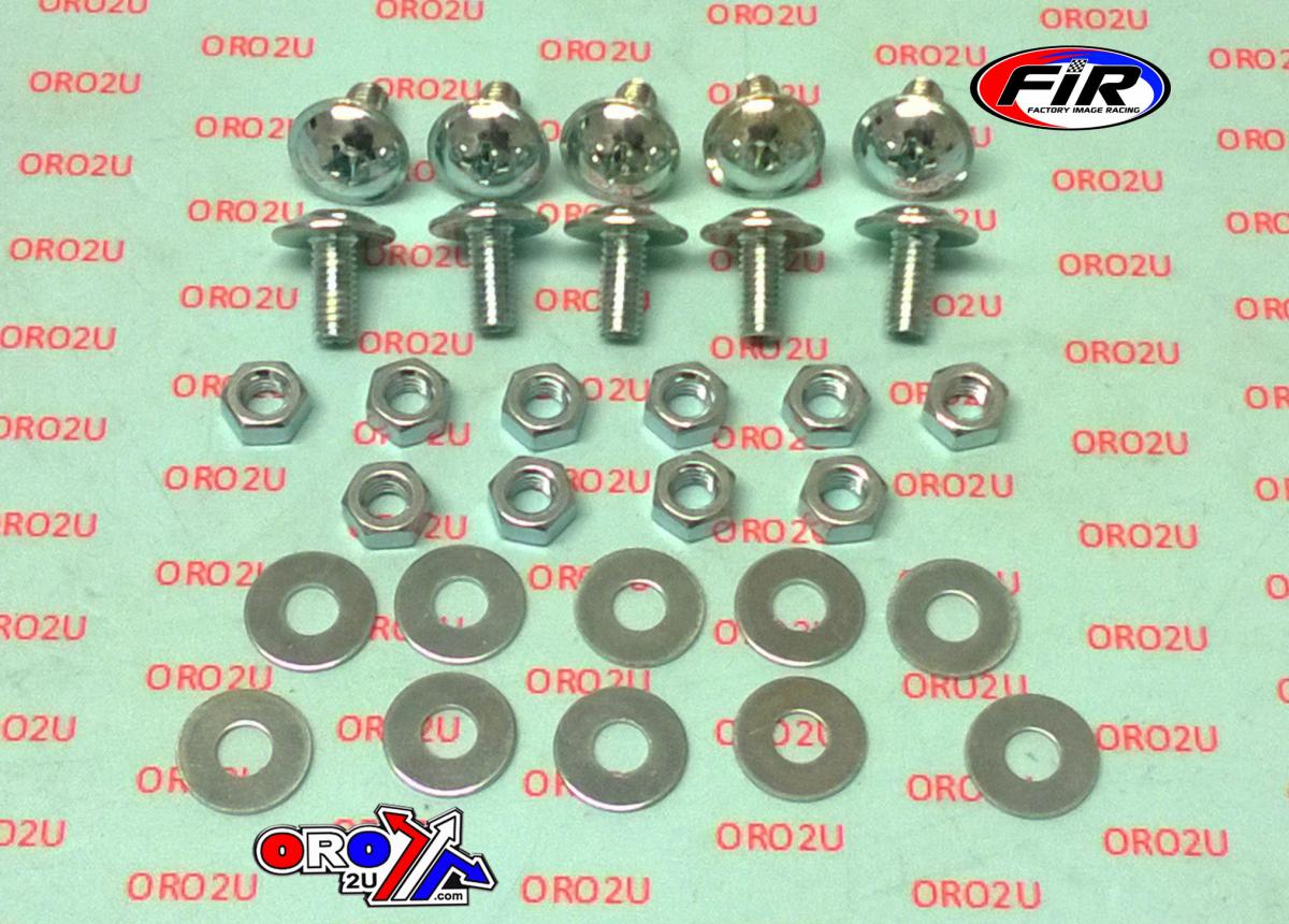 M6 x 13mm Dome Head Chrome Bolt, Nut & Washer Set - Pack Of 10 - 30pcs Kit thumbnail 4
