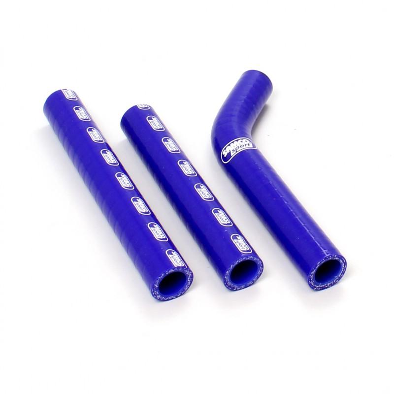 COOLANT HOSE 3 PIECE KIT BLUE 12-16 KTM HUSQ 125 200 TE EXC THERMO BYPASS SAMCO KTM-52-BU image 1