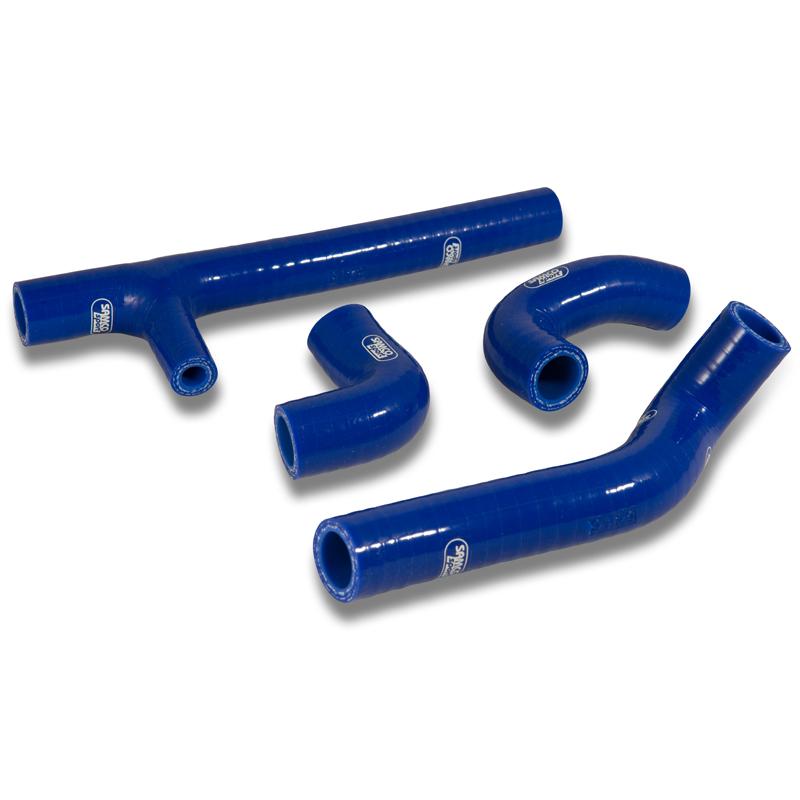 COOLANT HOSE 4 PIECE KIT BLUE 17-19 HUSQ 125 150 TX TE XC-W OEM DESIGN SAMCO KTM-89-BU image 1