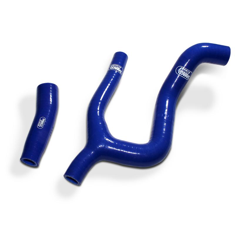 COOLANT HOSE 2 PIECE KIT BLUE 20-23 GAS HUSQ KTM 250 THERMOSTAT BYPASS SAMCO KTM-116-BU image 1