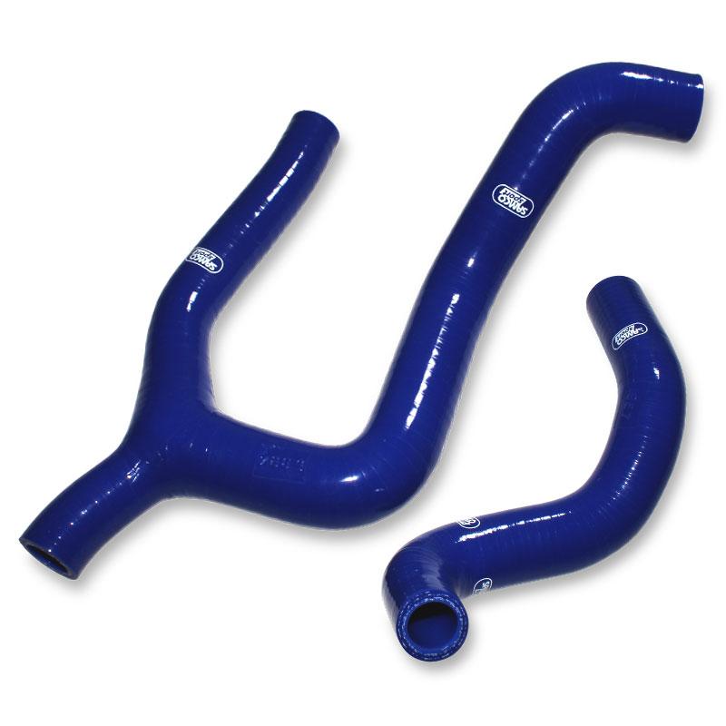 COOLANT HOSE 2 PIECE KIT BLUE 19-23 KTM HUSQ GAS 350 THERMOSTAT BYPASS SAMCO KTM-110-BU image 1