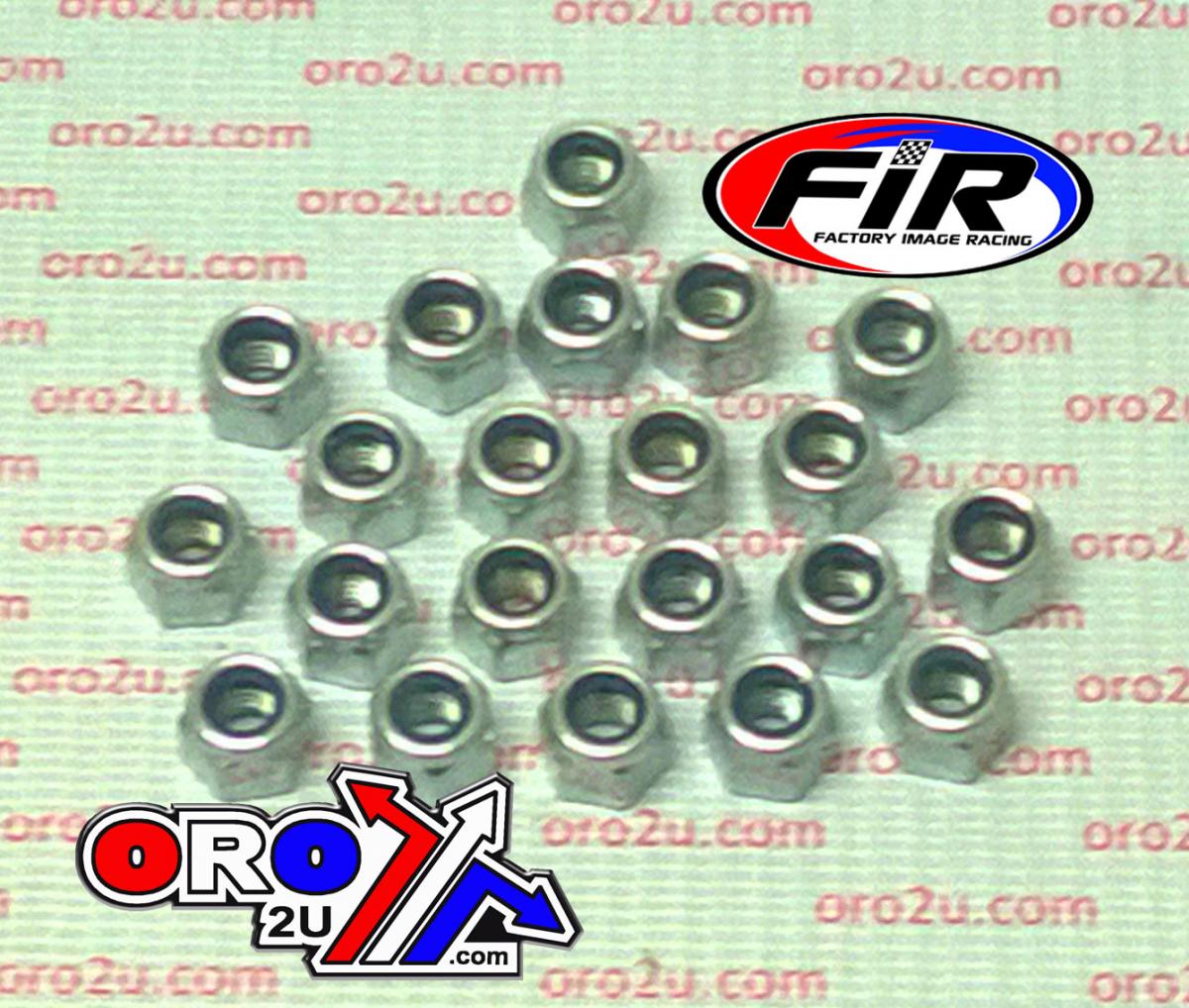 NYLOCK M6 NUT PACK/20, REGULAR 8X10mm / M6x1.00mm