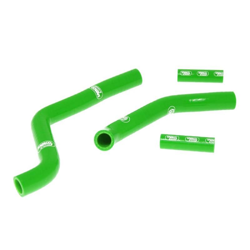 COOLANT HOSE 4 PIECE KIT GREEN 05-12 KAWASAKI 125 KX SAMCO SPORT KAW-26-GN image 1