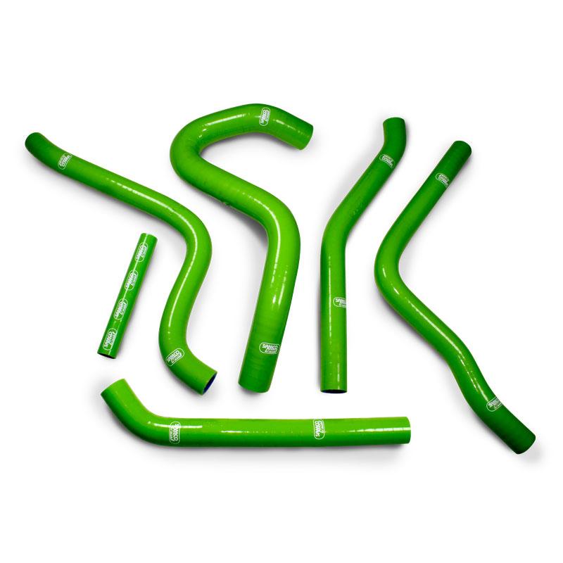 COOLANT HOSE 6 PIECE KIT GREEN 92-93 KAWASAKI 250 KX SAMCO SPORT KAW-75-GN image 1