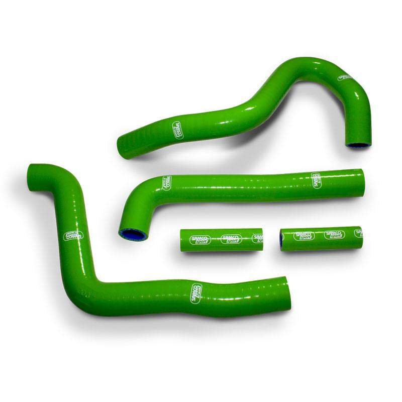 COOLANT HOSE 5 PIECE KIT GREEN 03-04 KAWASAKI 250 KX SAMCO SPORT KAW-16-GN image 1