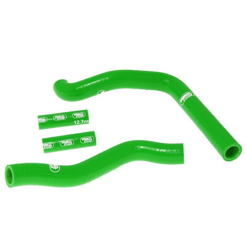 COOLANT HOSE 4 PIECE KIT GREEN 05-08 KAWASAKI 250 KX SAMCO SPORT KAW-32-GN image 1