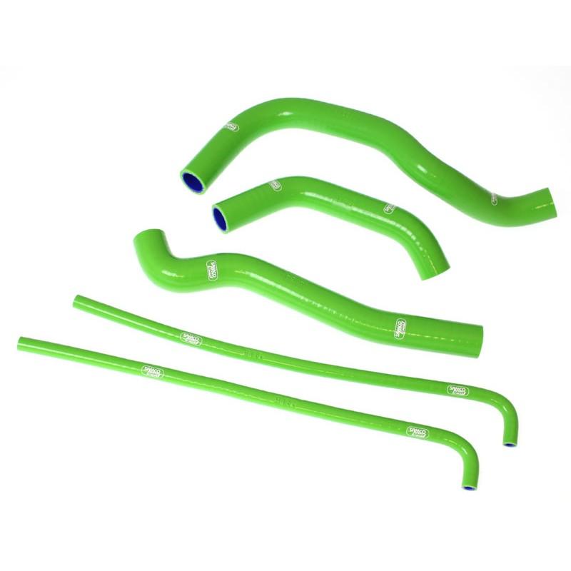 COOLANT HOSE 5 PIECE KIT GREEN 87-07 KAWASAKI 650 KLR A SAMCO SPORT KAW-53-GN image 1