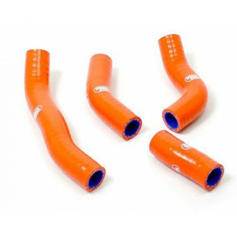 COOLANT HOSE 4 PIECE KIT ORANGE 12-22 KTM FREERIDE E-SM E-EXC E-SX SAMCO SPORT KTM-69-OR image 1