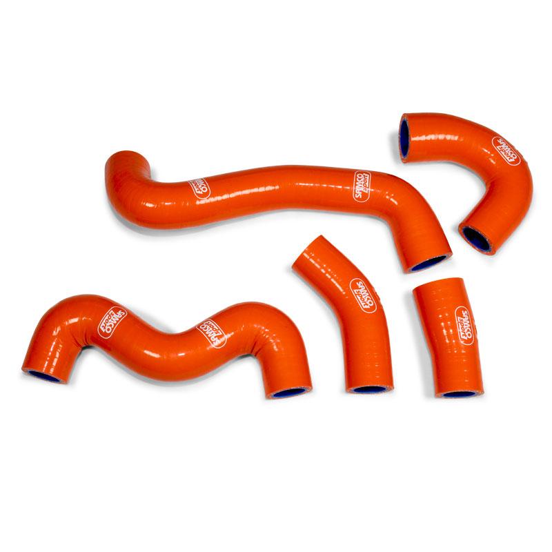 COOLANT HOSE 5 PIECE KIT ORANGE 18-23 HUSQ KTM 50 TC SX MINI OEM DESIGN SAMCO KTM-103-OR image 1