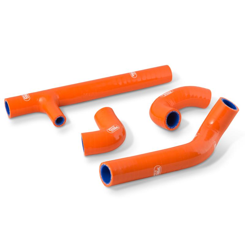 COOLANT HOSE 4 PIECE KIT ORANGE 17-19 KTM 125 150 TX TE XC-W SAMCO SPORT KTM-89-OR