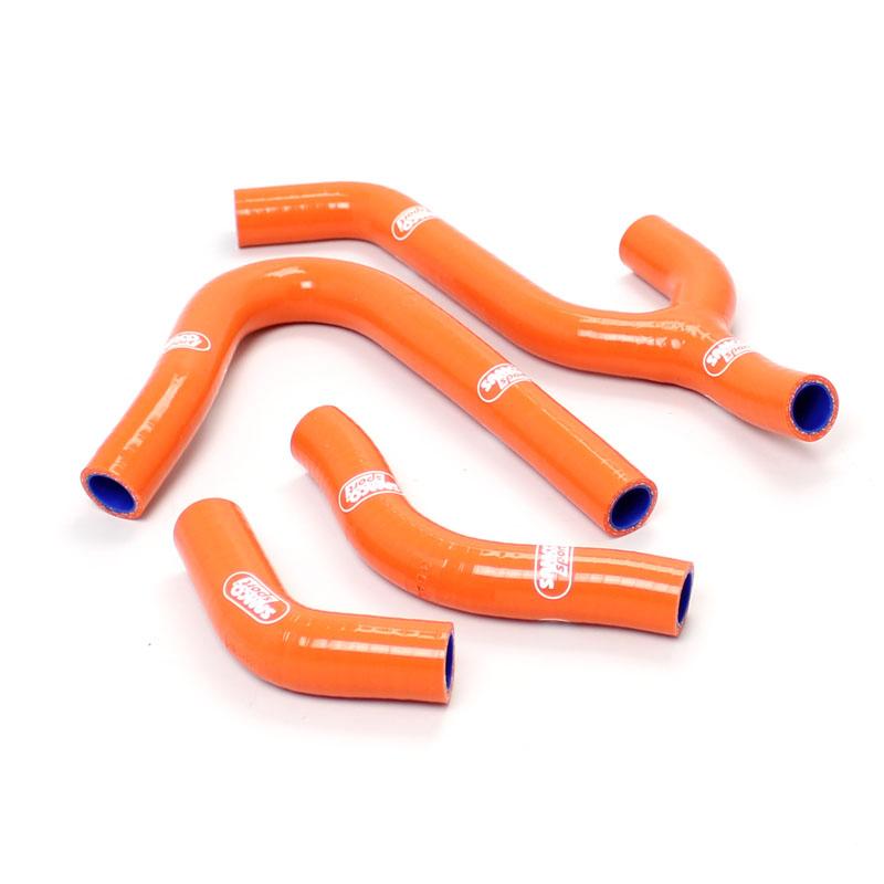 COOLANT HOSE 4 PIECE KIT ORANGE 98-02 KTM 250 380 EXC SAMCO SPORT KTM-41-OR image 1