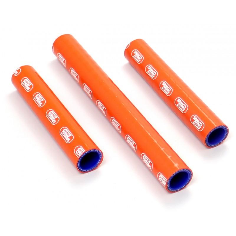 COOLANT HOSE 3 PIECE KIT ORANGE 12-16 KTM 250 300 TE EXC XC-W THERMO BYPASS SAMCO KTM-51-OR image 1