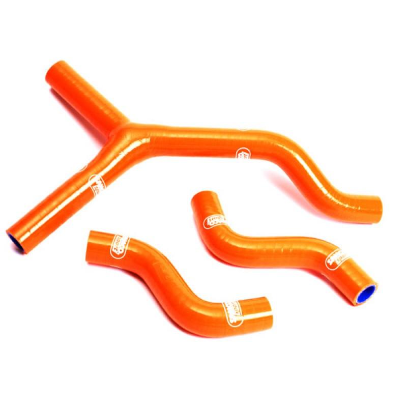 COOLANT HOSE 3 PIECE KIT ORANGE 07 KTM 250 EXC-F XCF-W SAMCO SPORT KTM-9-OR image 1